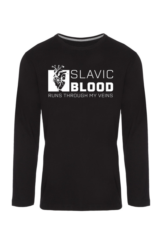 Koszulka Męska Longsleeve Slavic Blood Runs Through My Veins