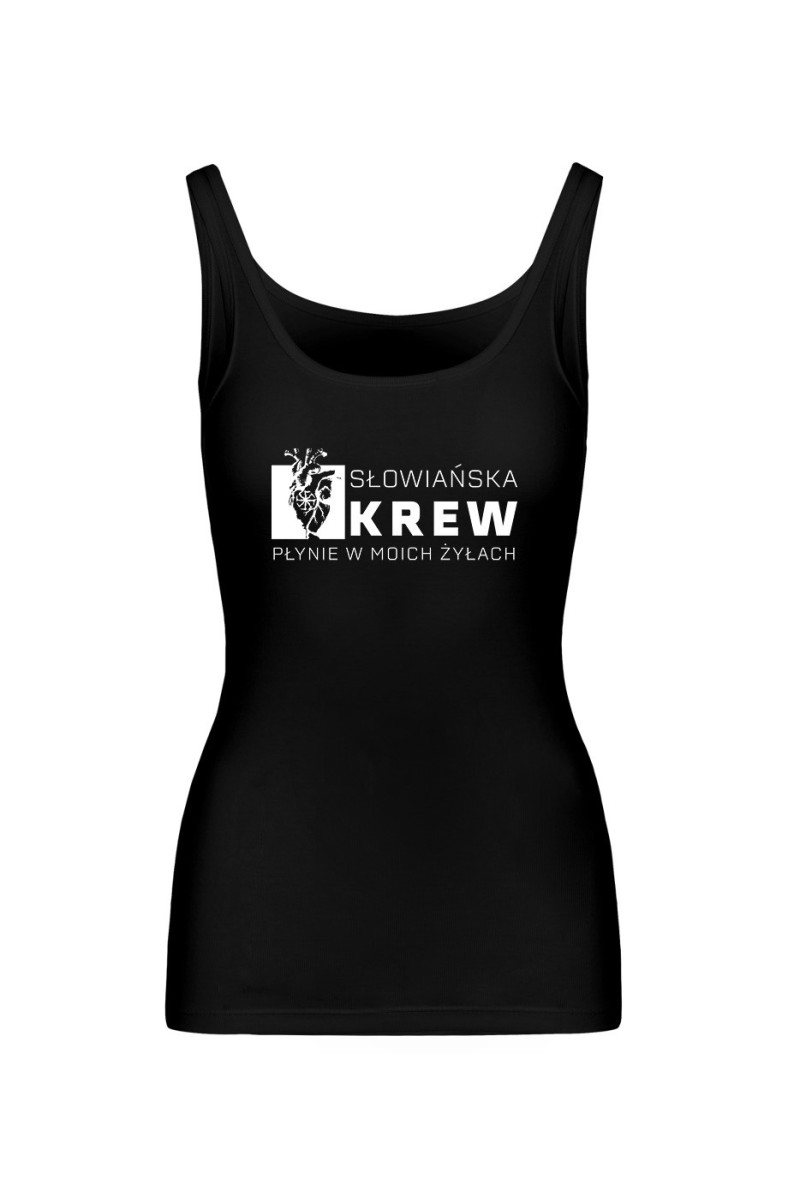 Koszulka Damska Tank Top Słowiańska Krew Płynie w Moich Żyłach