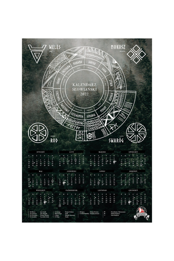 Plakat Kalendarz Słowiański 2022 - Ciemny