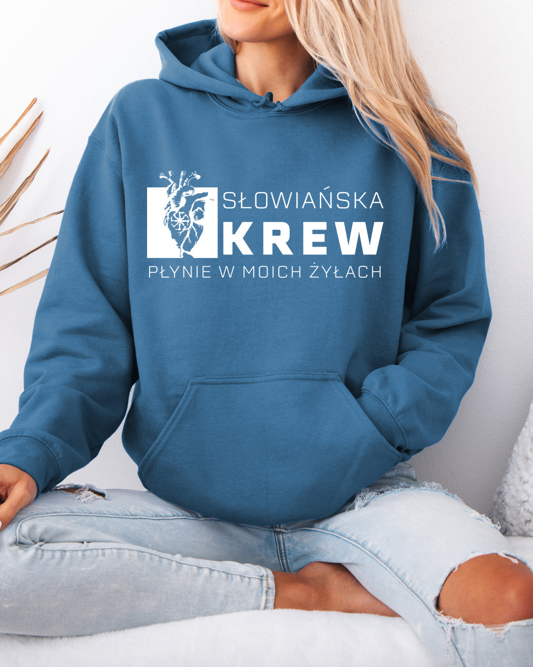 Słowiańska Krew Płynie w Moich Żyłach — Niebieski szafirowy