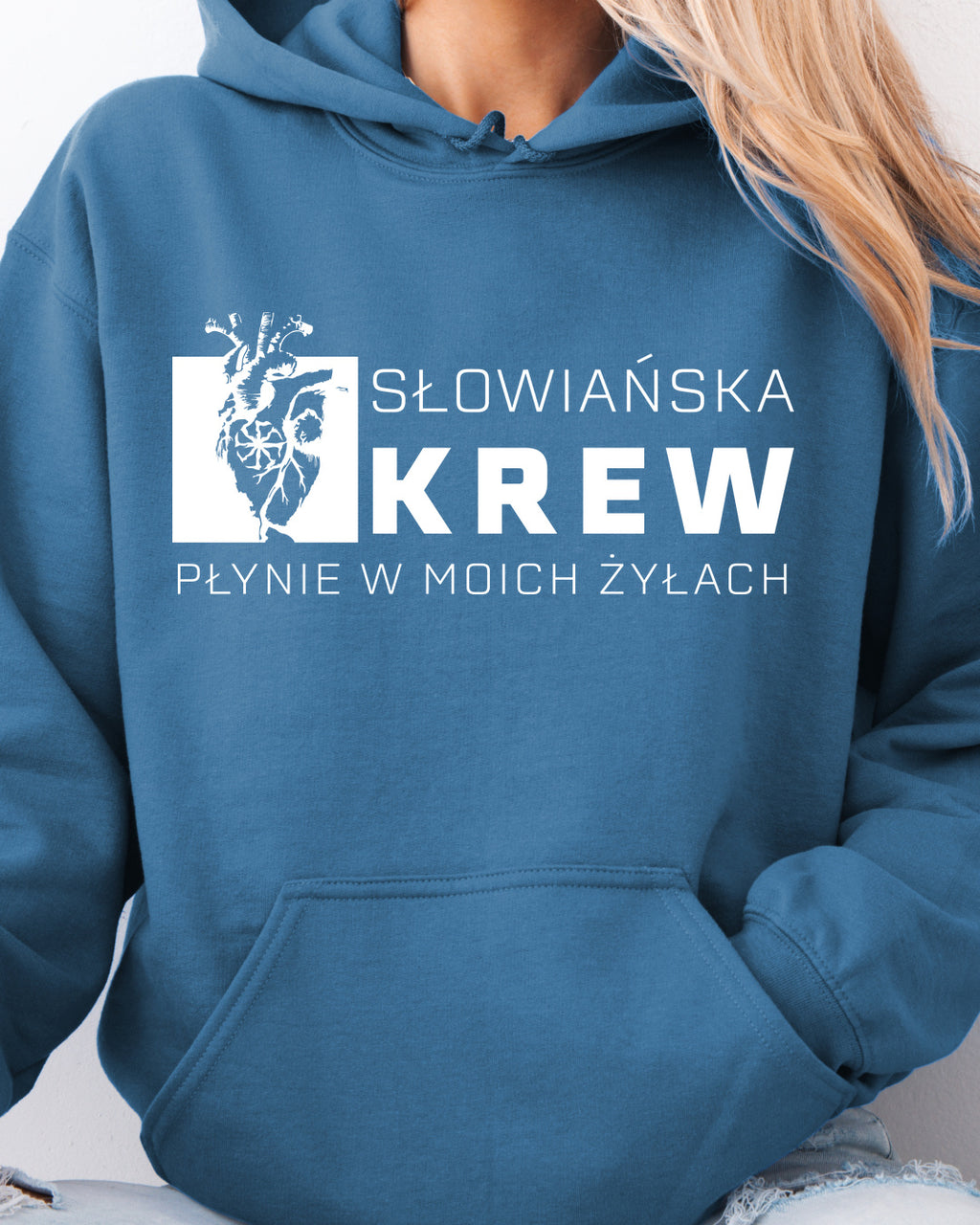 Słowiańska Krew Płynie w Moich Żyłach — Niebieski szafirowy