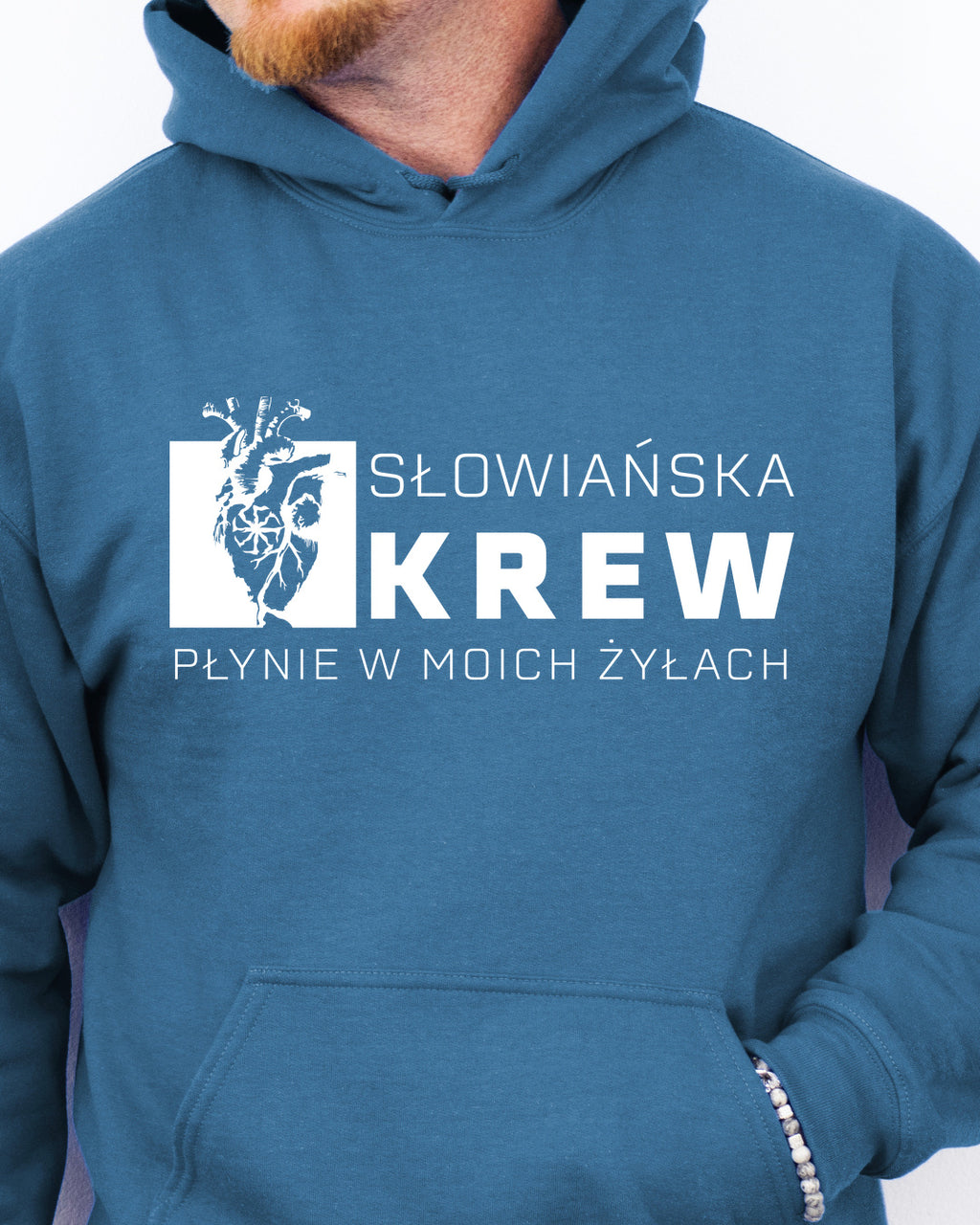Słowiańska Krew Płynie w Moich Żyłach — Niebieski szafirowy