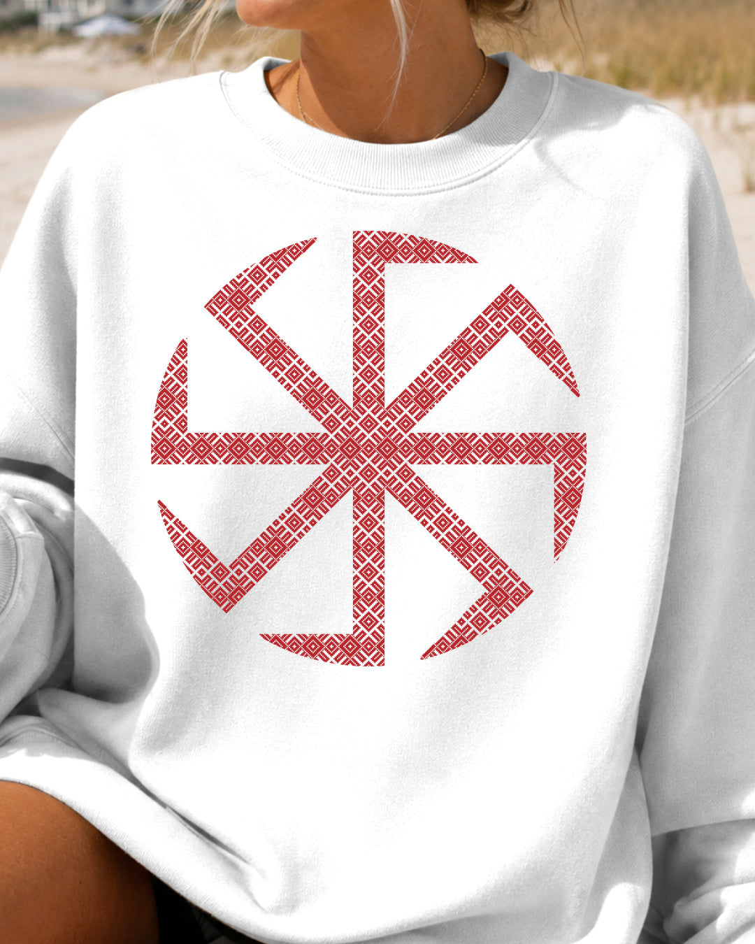 Kołowrót Ornament — Biały
