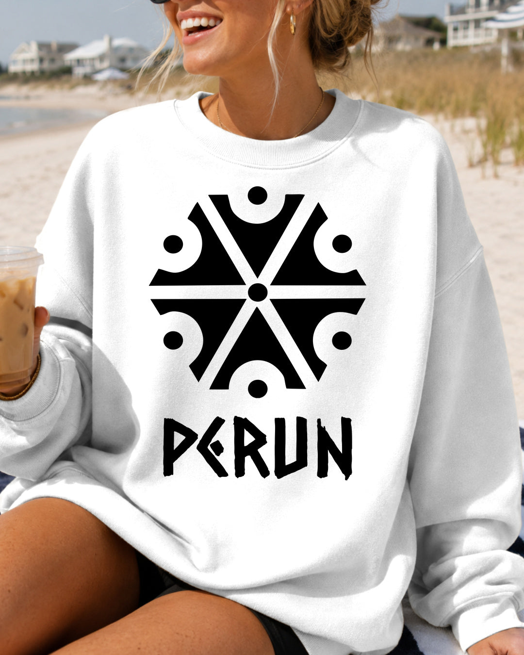Perun Symbol — Biały