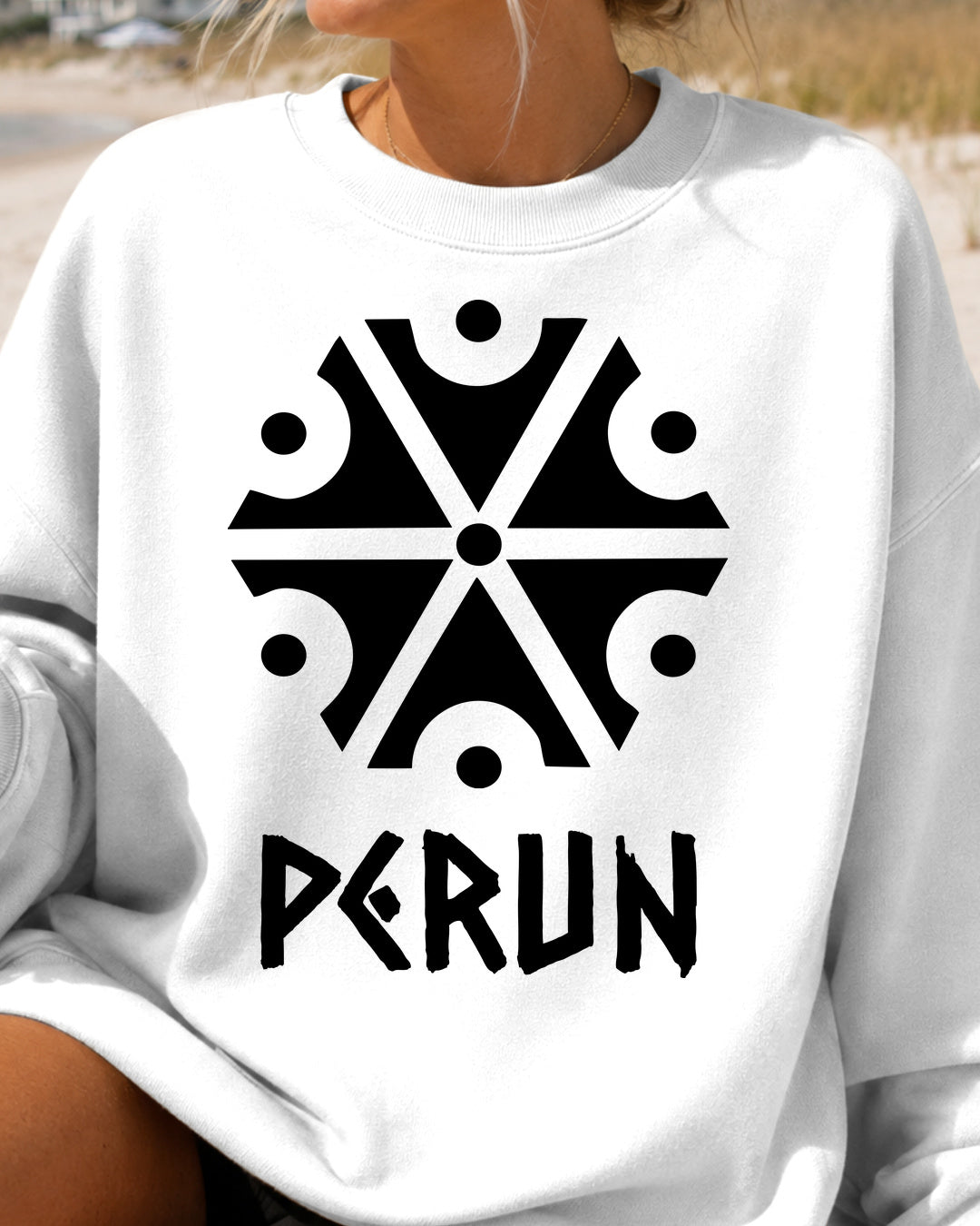 Perun Symbol — Biały