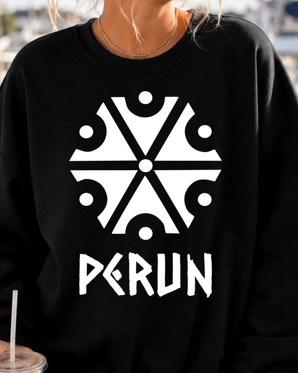 Perun Symbol — Czarny