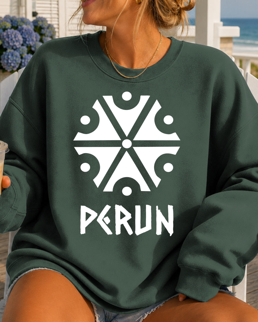 Perun Symbol — Zielony butelkowy