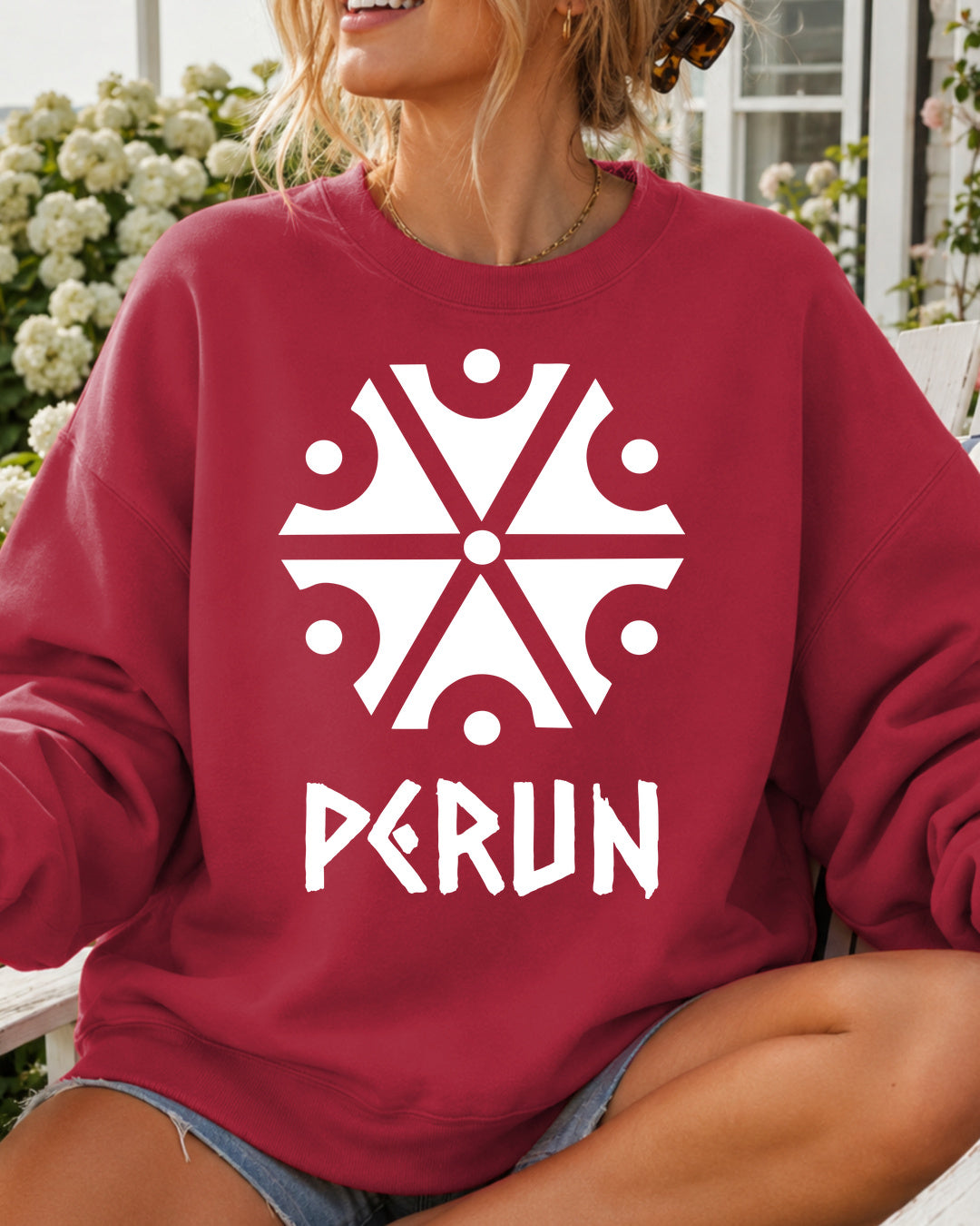 Perun Symbol — Czerwony