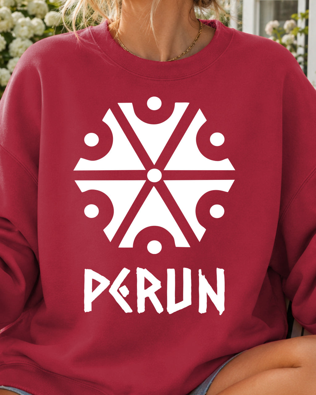 Perun Symbol — Czerwony