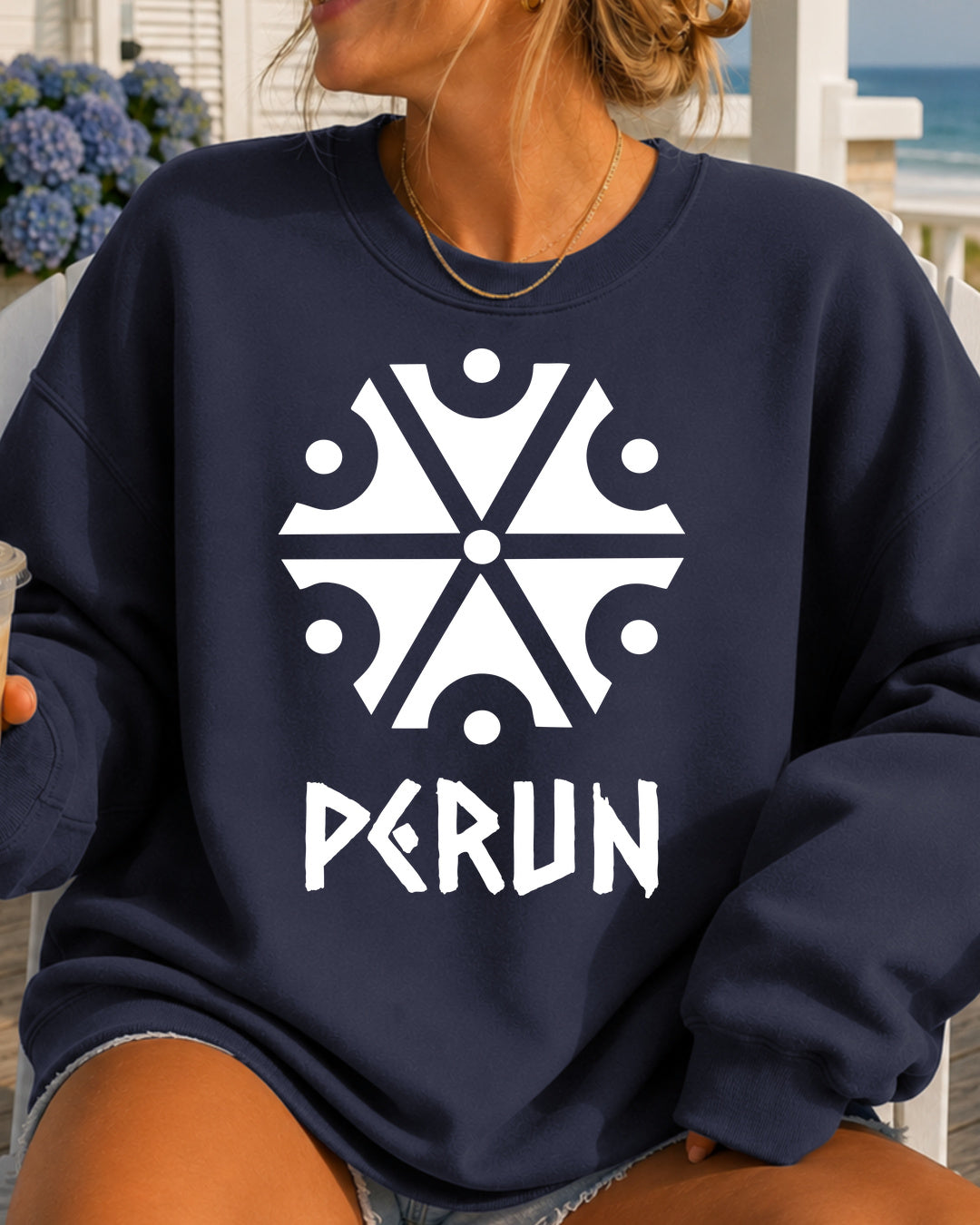 Perun Symbol — Granatowy