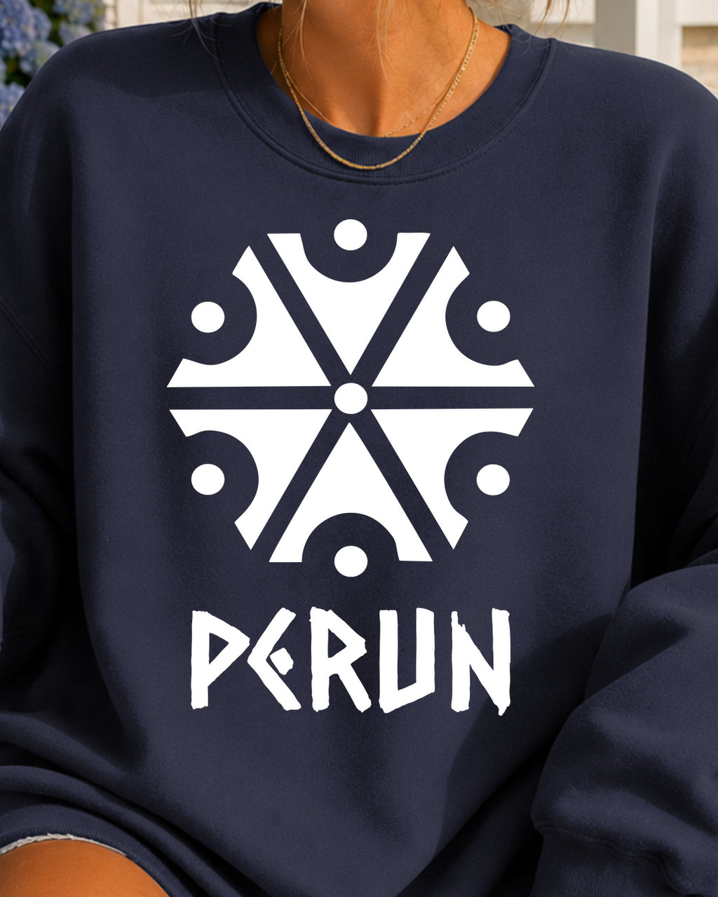 Perun Symbol — Granatowy