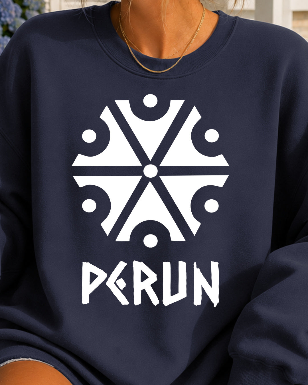 Perun Symbol — Granatowy