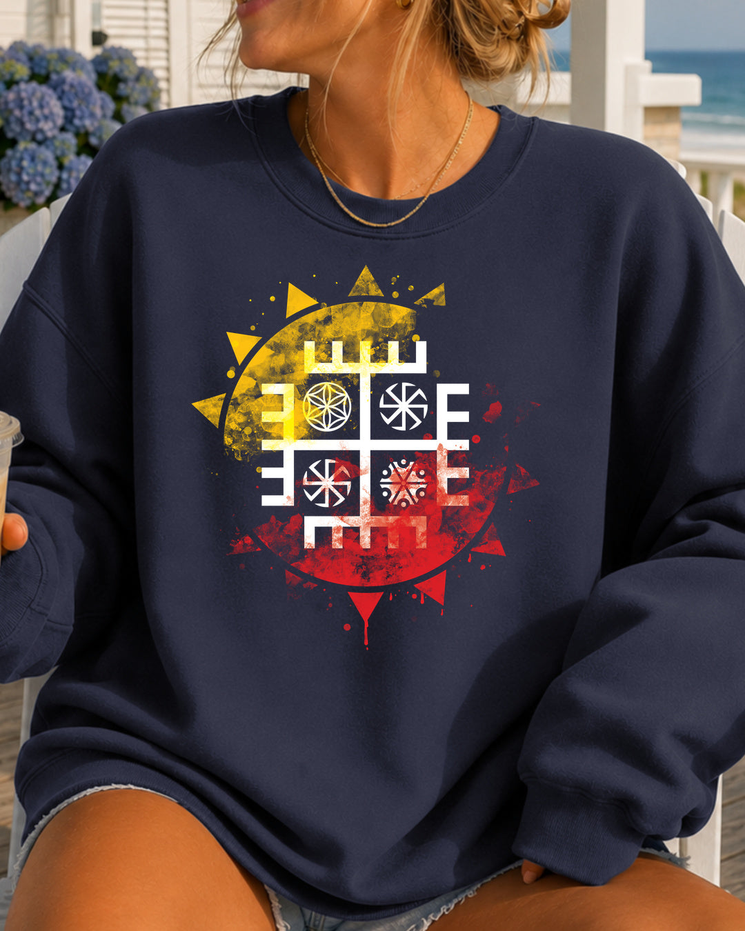 Ręce Boga Słońce — Granatowy