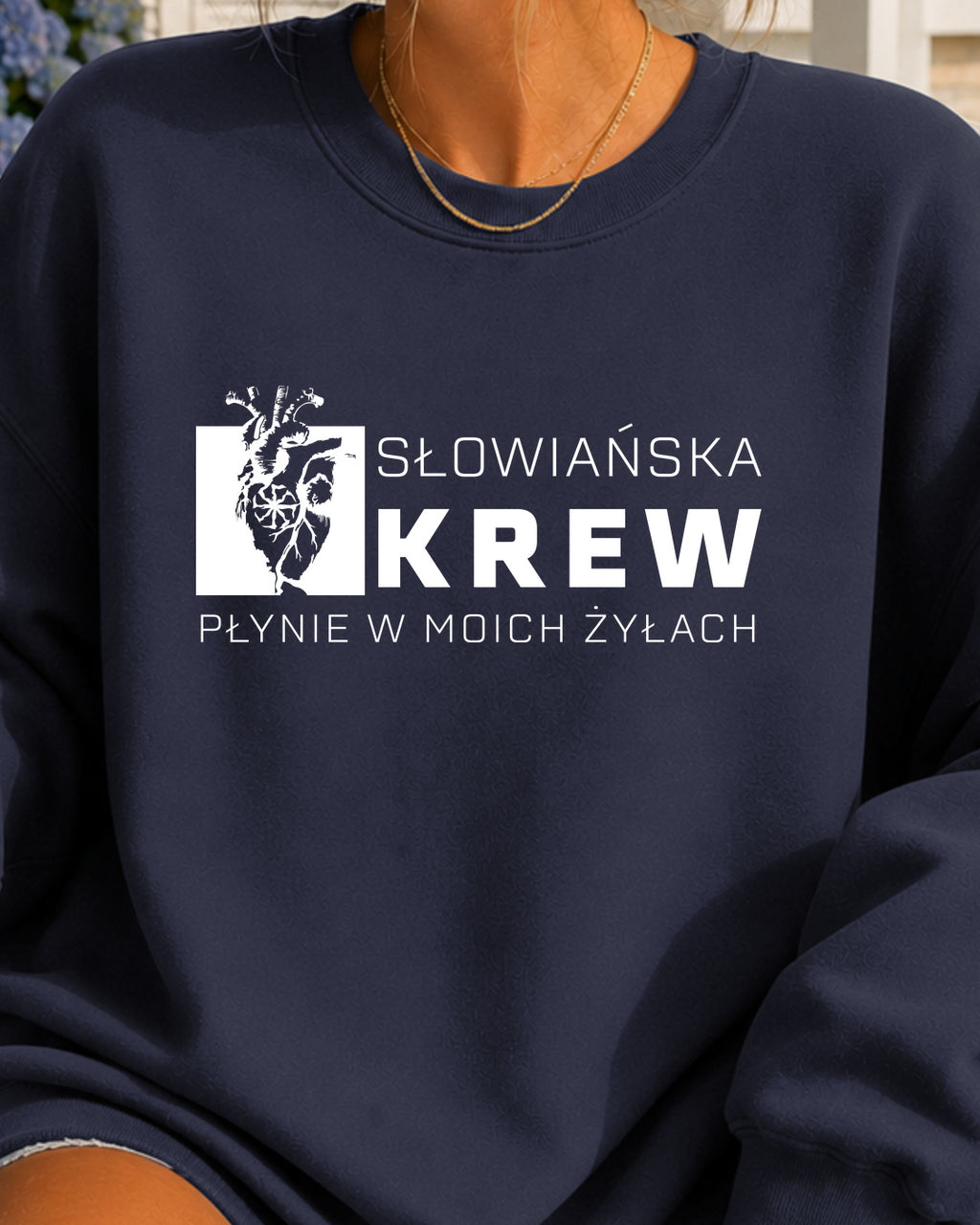 Słowiańska Krew Płynie w Moich Żyłach — Granatowy