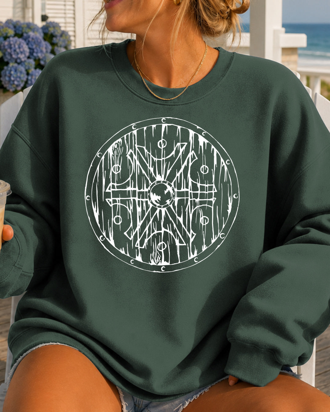 Symbol Peruna Tarcza — Zielony butelkowy