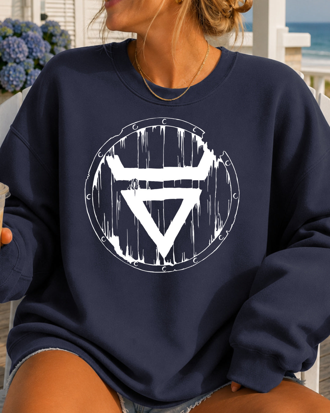 Symbol Welesa Tarcza — Granatowy