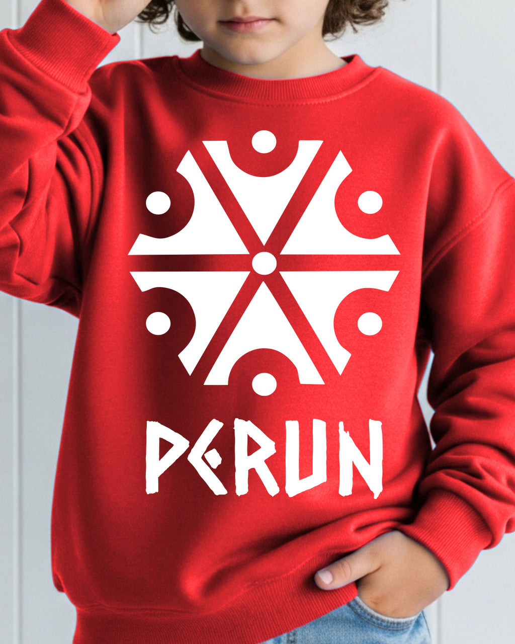 Perun Symbol — Czerwony
