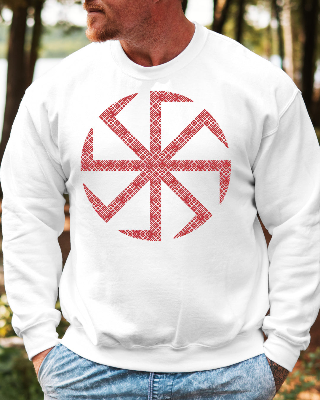 Kołowrót Ornament — Biały