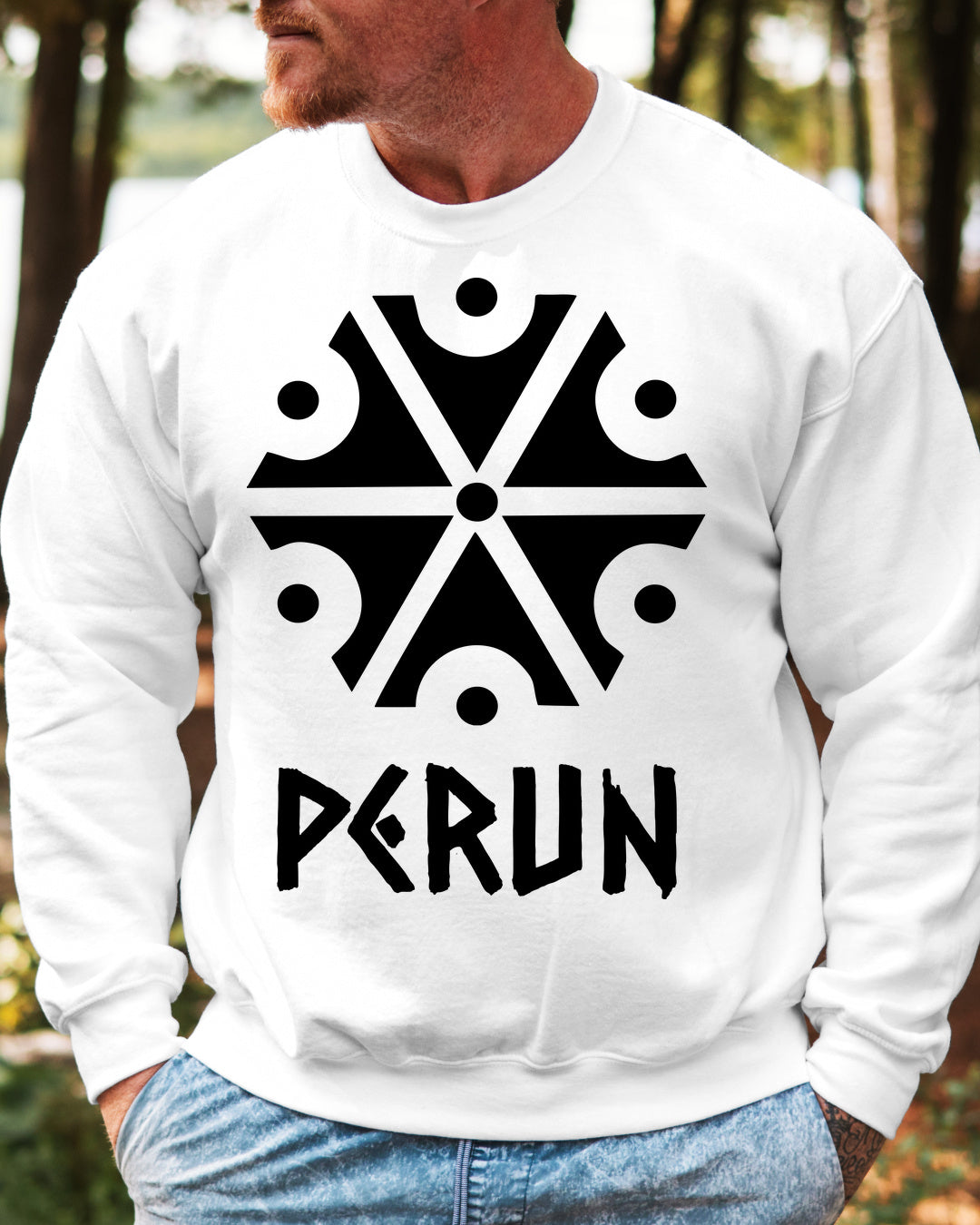 Perun Symbol — Biały