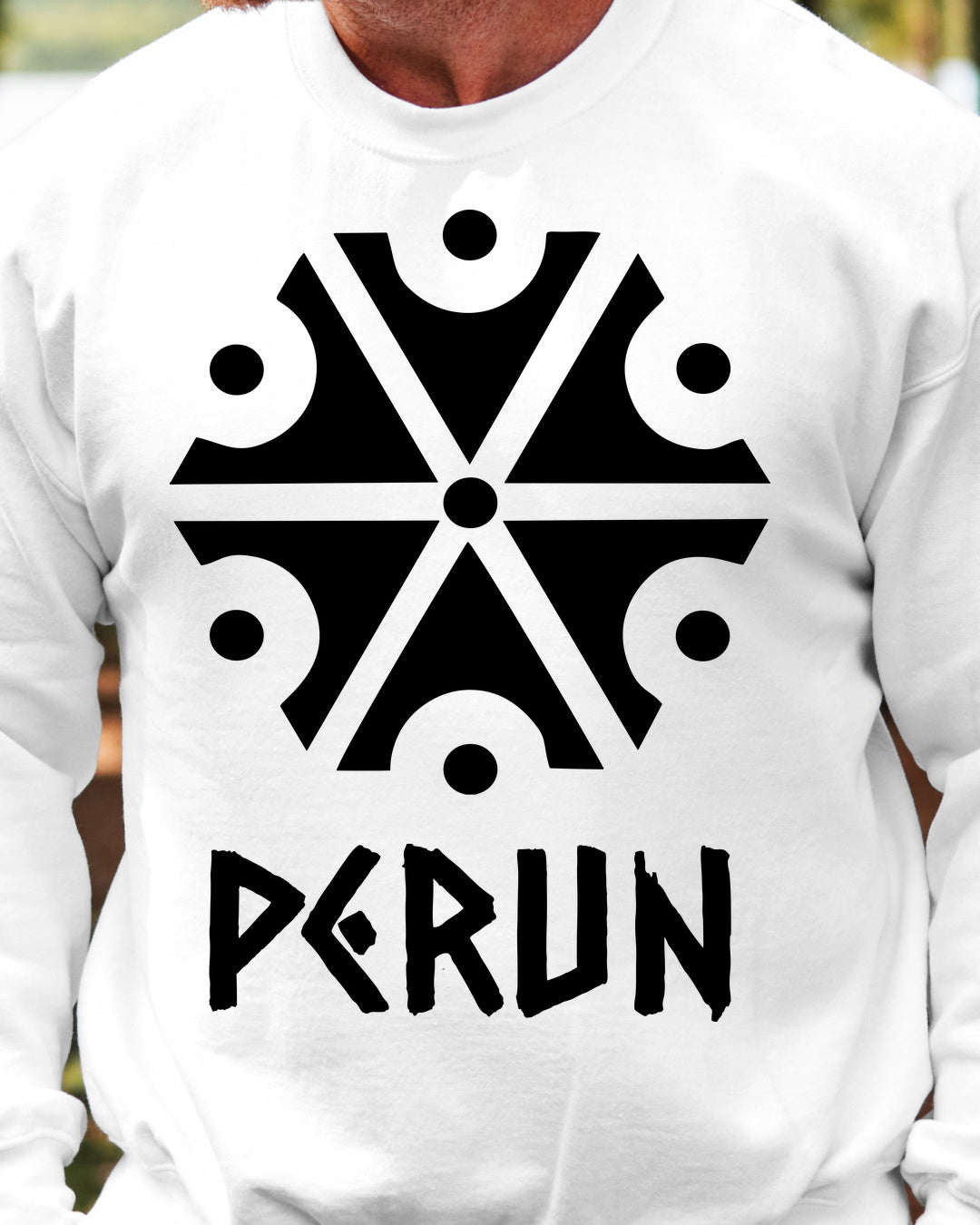 Perun Symbol — Biały