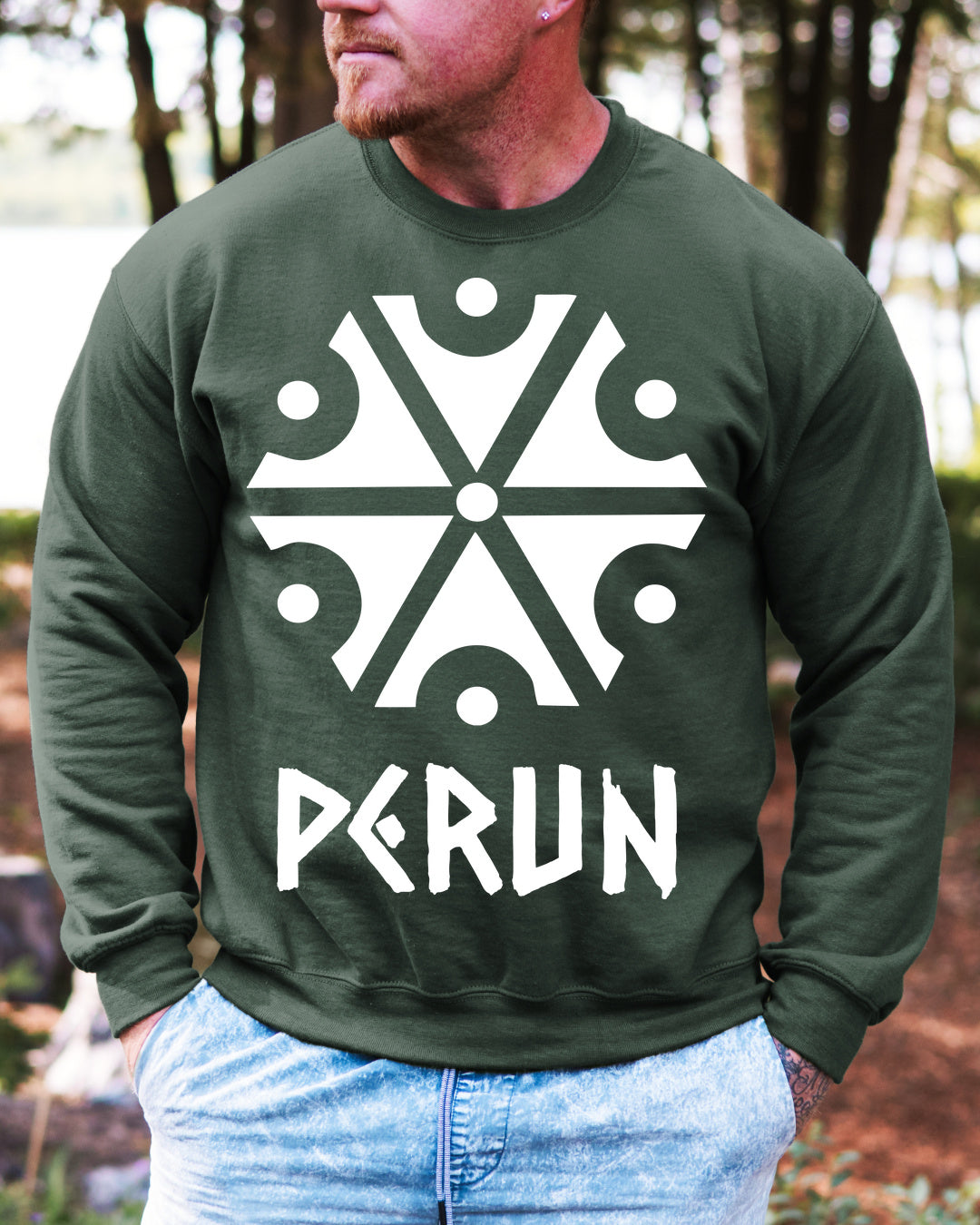 Perun Symbol — Zielony butelkowy