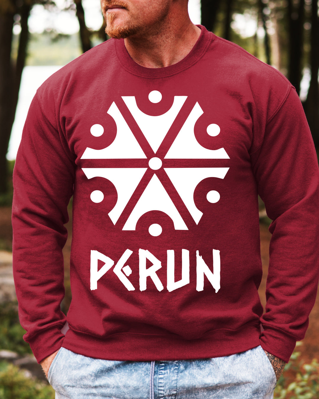 Perun Symbol — Czerwony