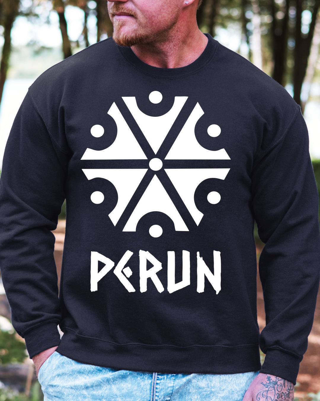 Perun Symbol — Granatowy