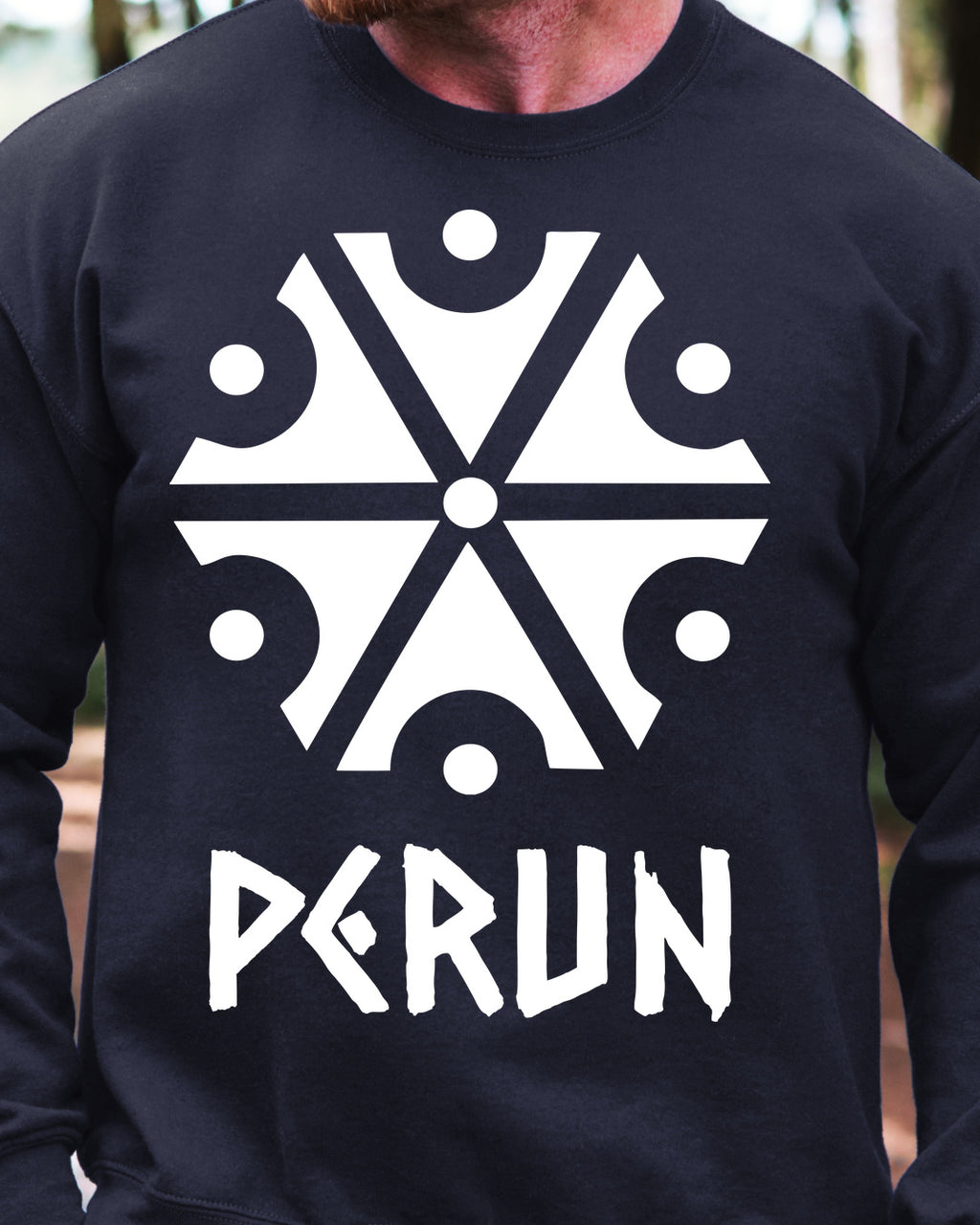 Perun Symbol — Granatowy