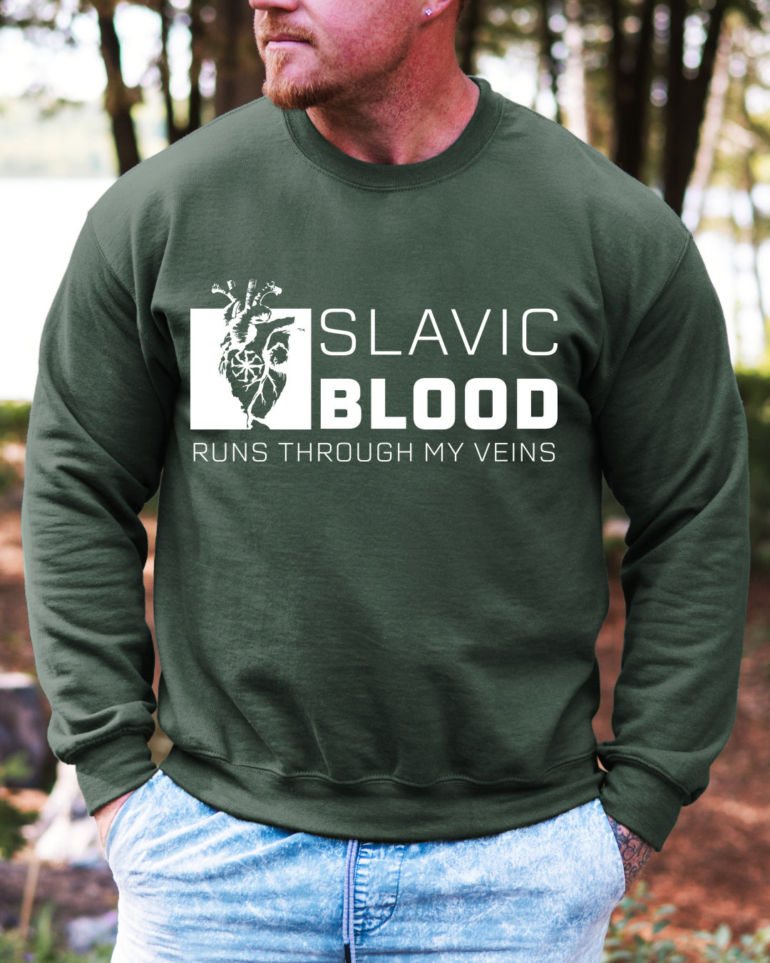 Slavic Blood Runs Through My Veins — Zielony butelkowy