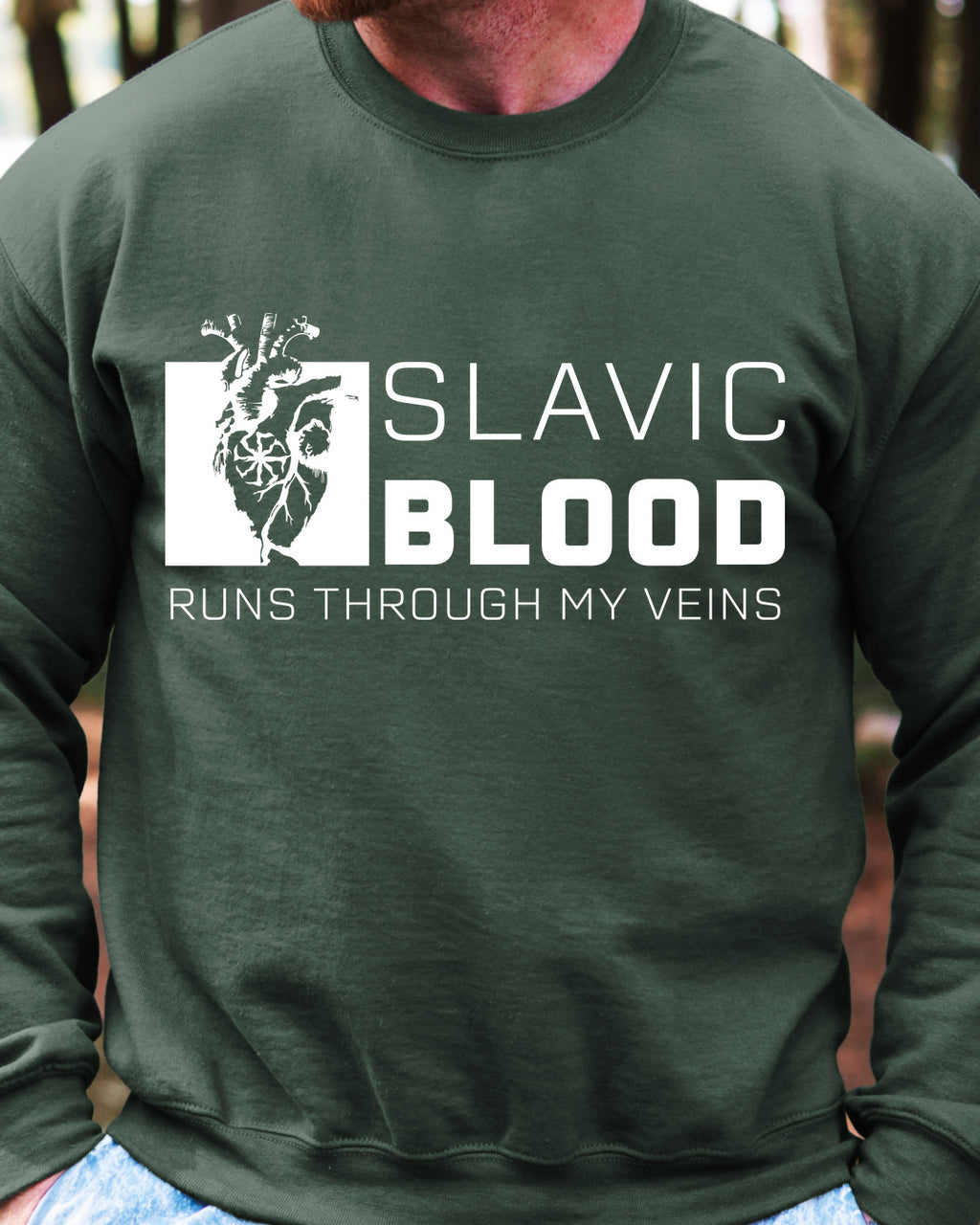 Slavic Blood Runs Through My Veins — Zielony butelkowy