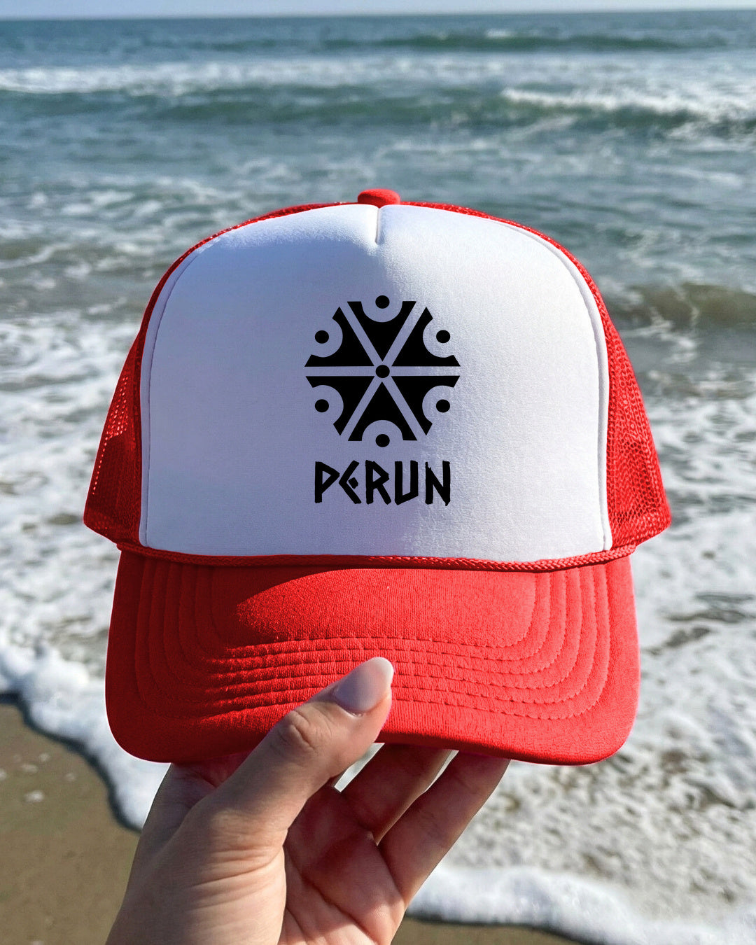 Perun Symbol — Czerwony
