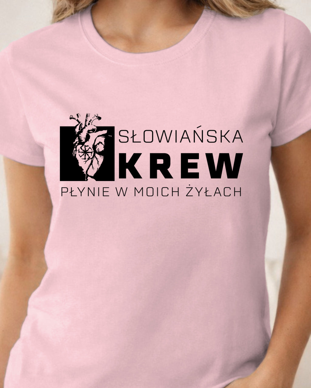 Słowiańska Krew Płynie w Moich Żyłach — Różowy pudrowy (Premium)