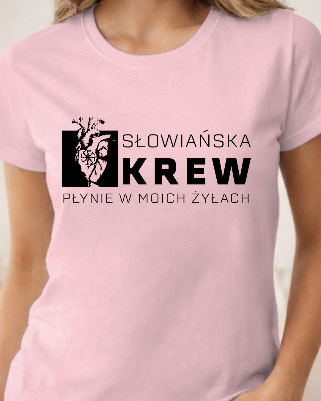 Słowiańska Krew Płynie w Moich Żyłach — Różowy pudrowy (Premium)
