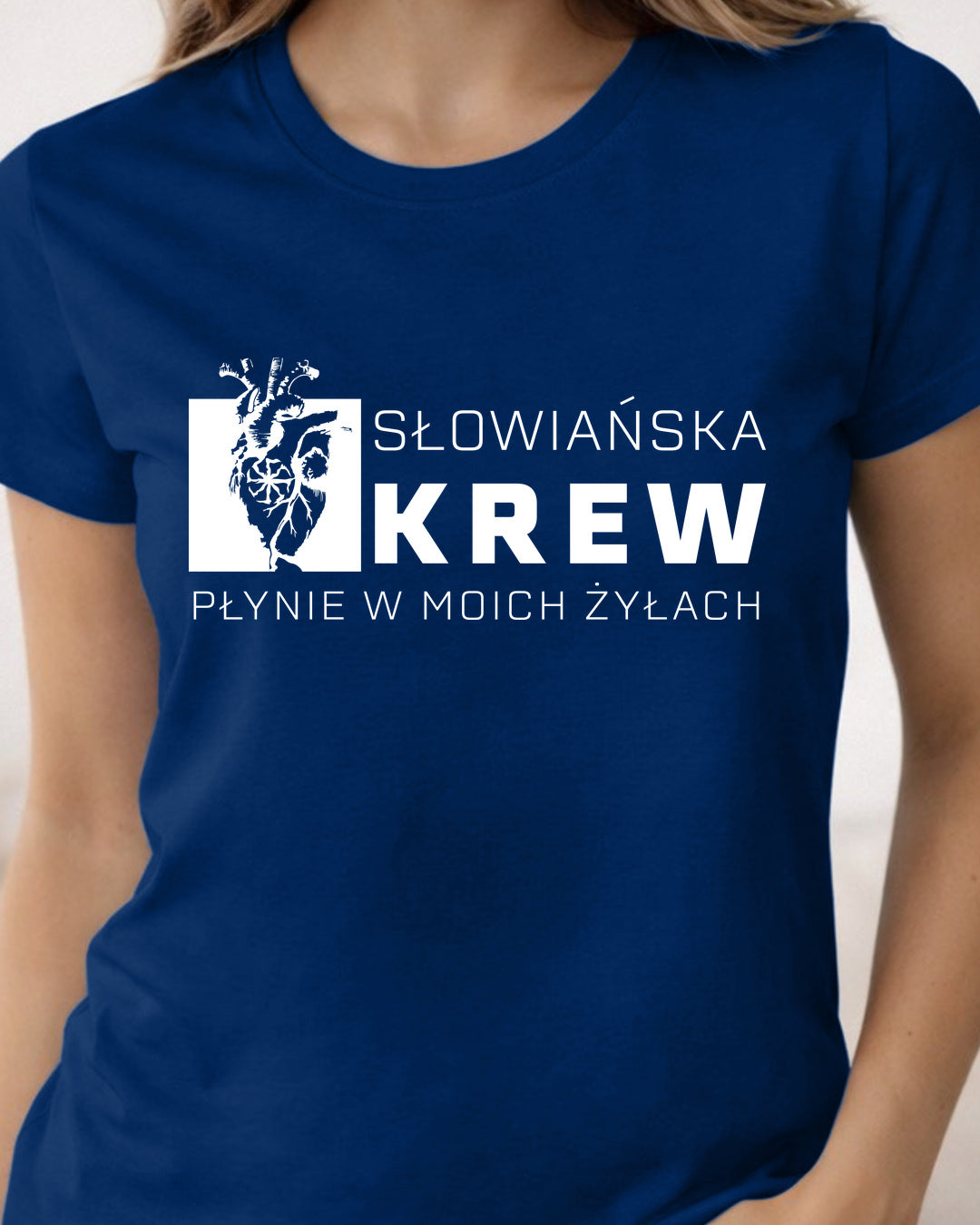 Słowiańska Krew Płynie w Moich Żyłach — Granatowy (Premium)