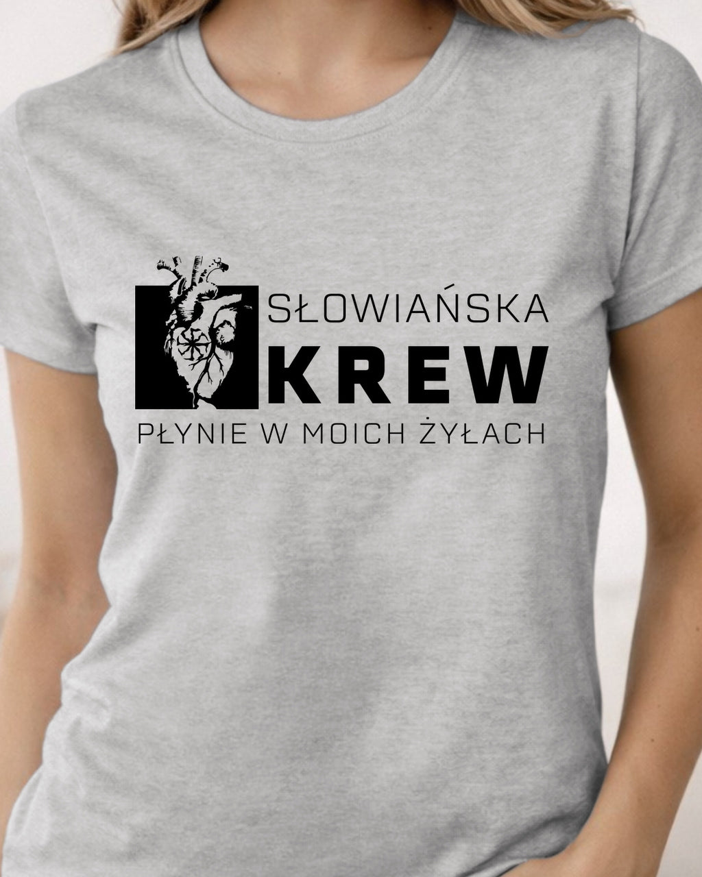 Słowiańska Krew Płynie w Moich Żyłach — Szary (Premium)