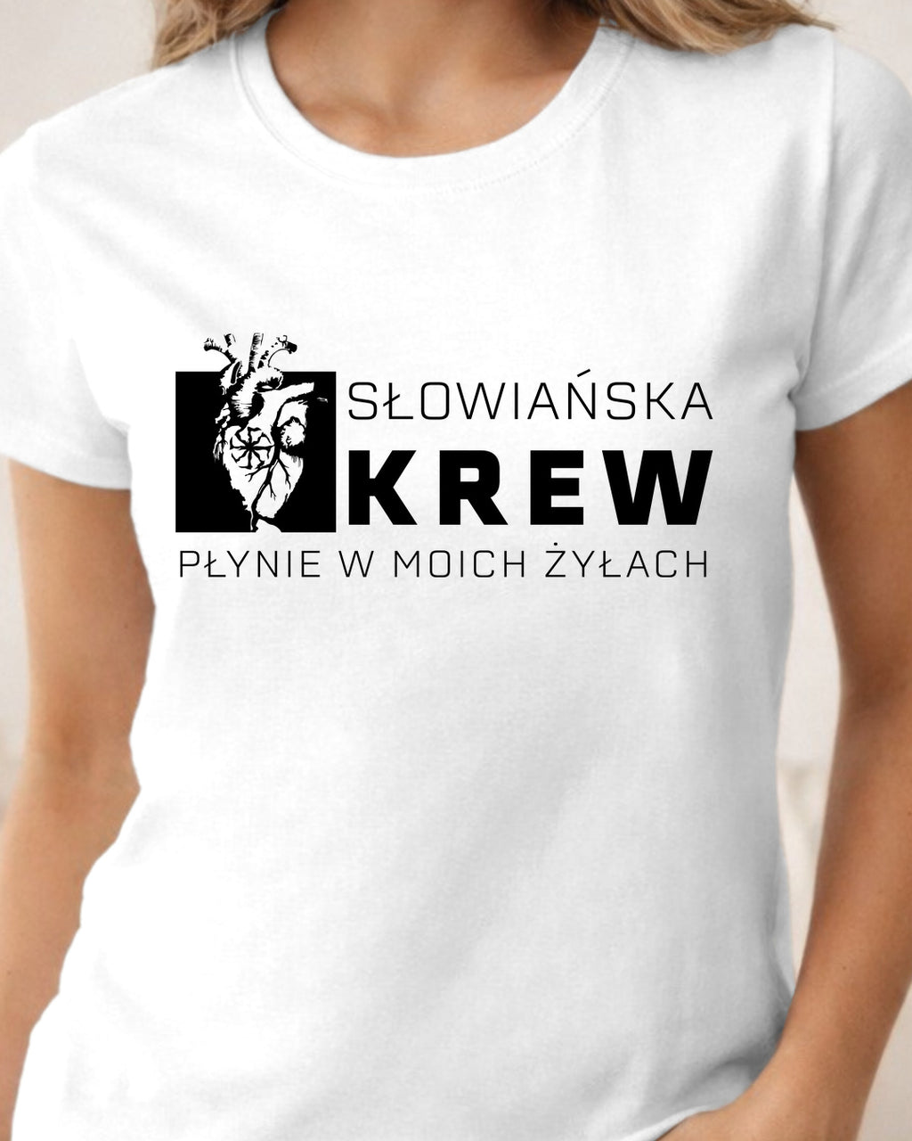 Słowiańska Krew Płynie w Moich Żyłach — Biały (Premium)