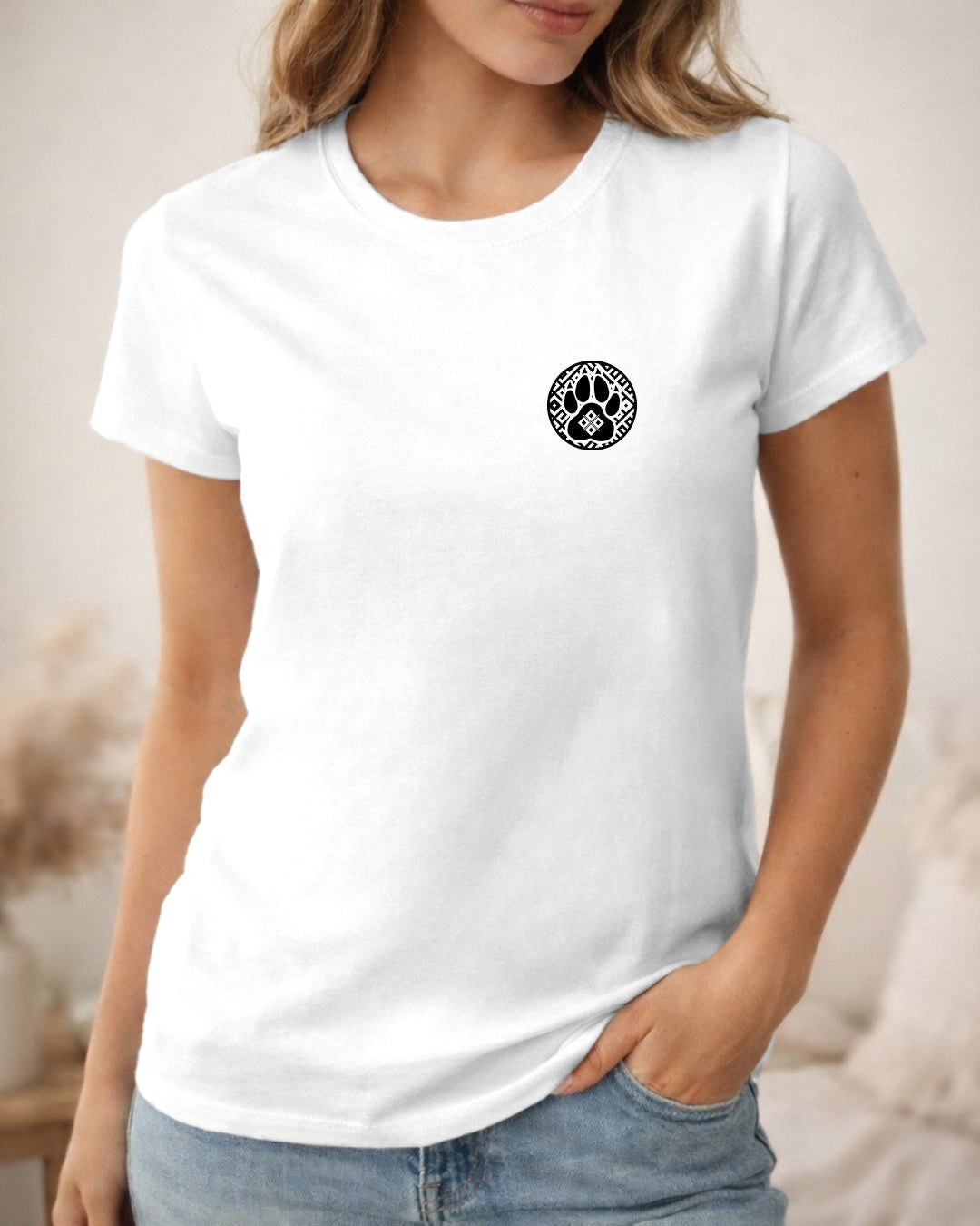 Symbol Mokosz Łapa — Biały (Premium)