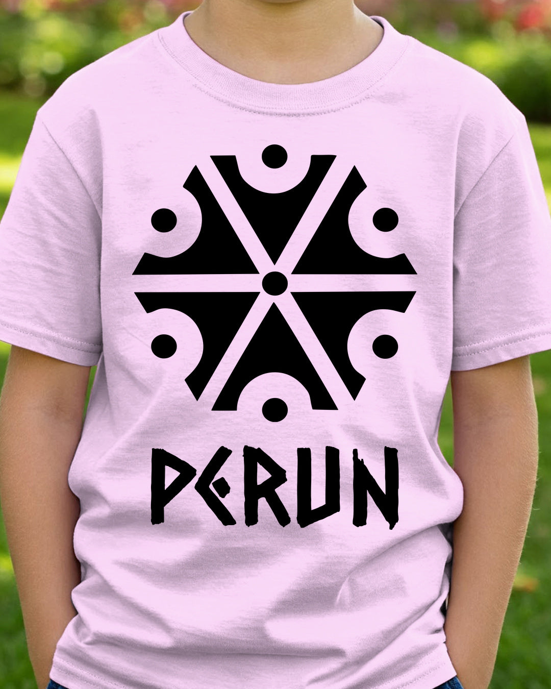 Perun Symbol — Jasnoróżowy