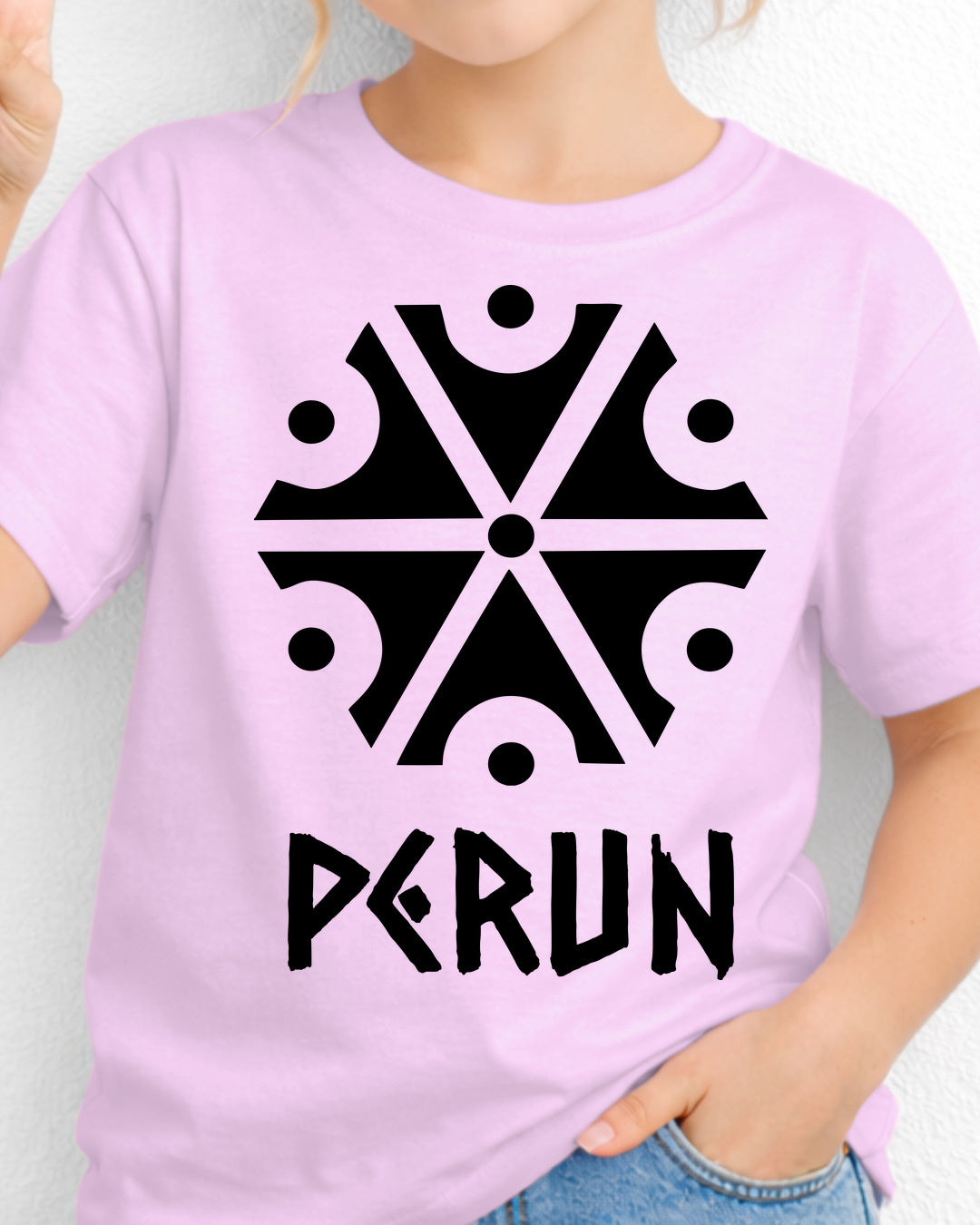 Perun Symbol — Jasnoróżowy