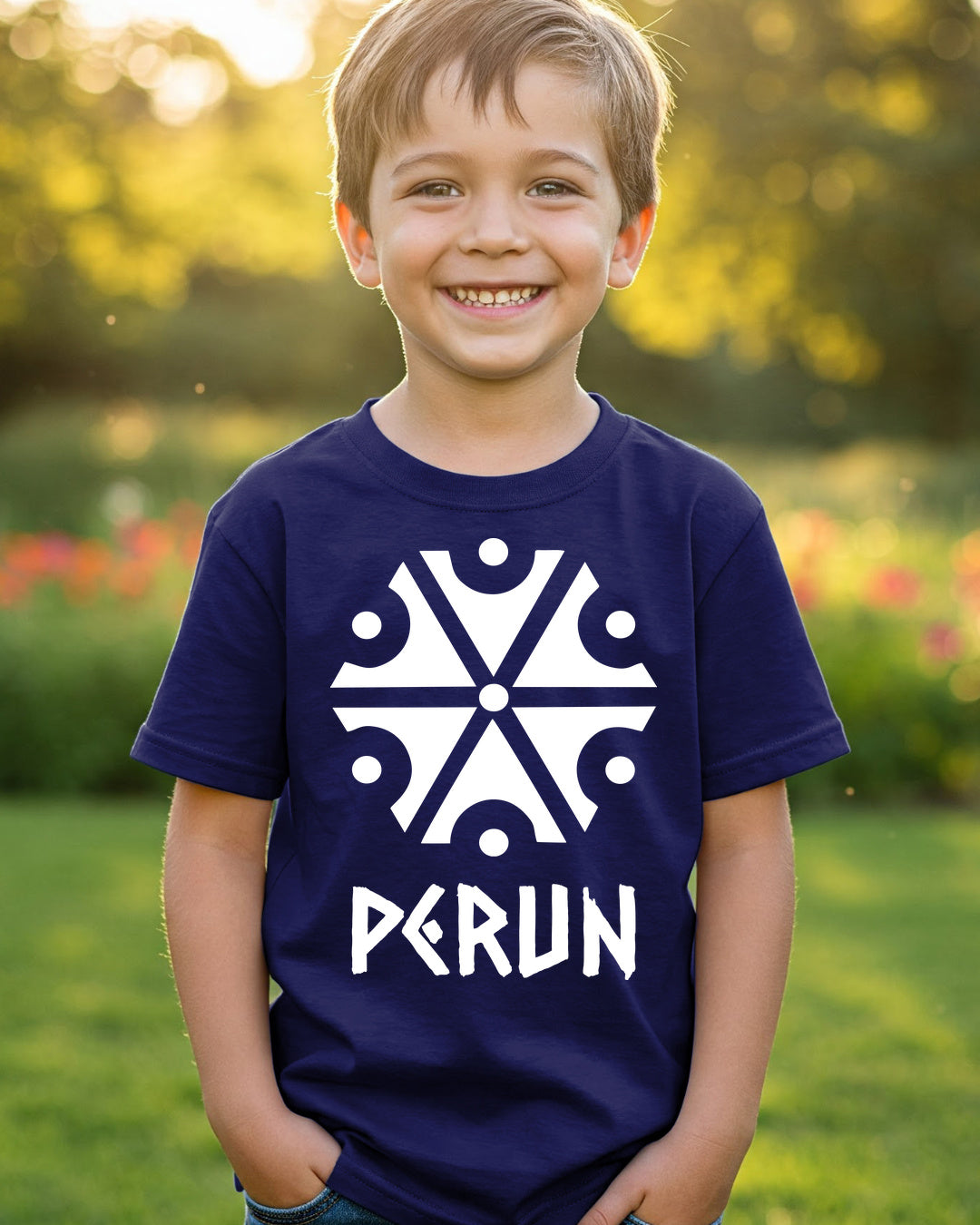 Perun Symbol — Granatowy