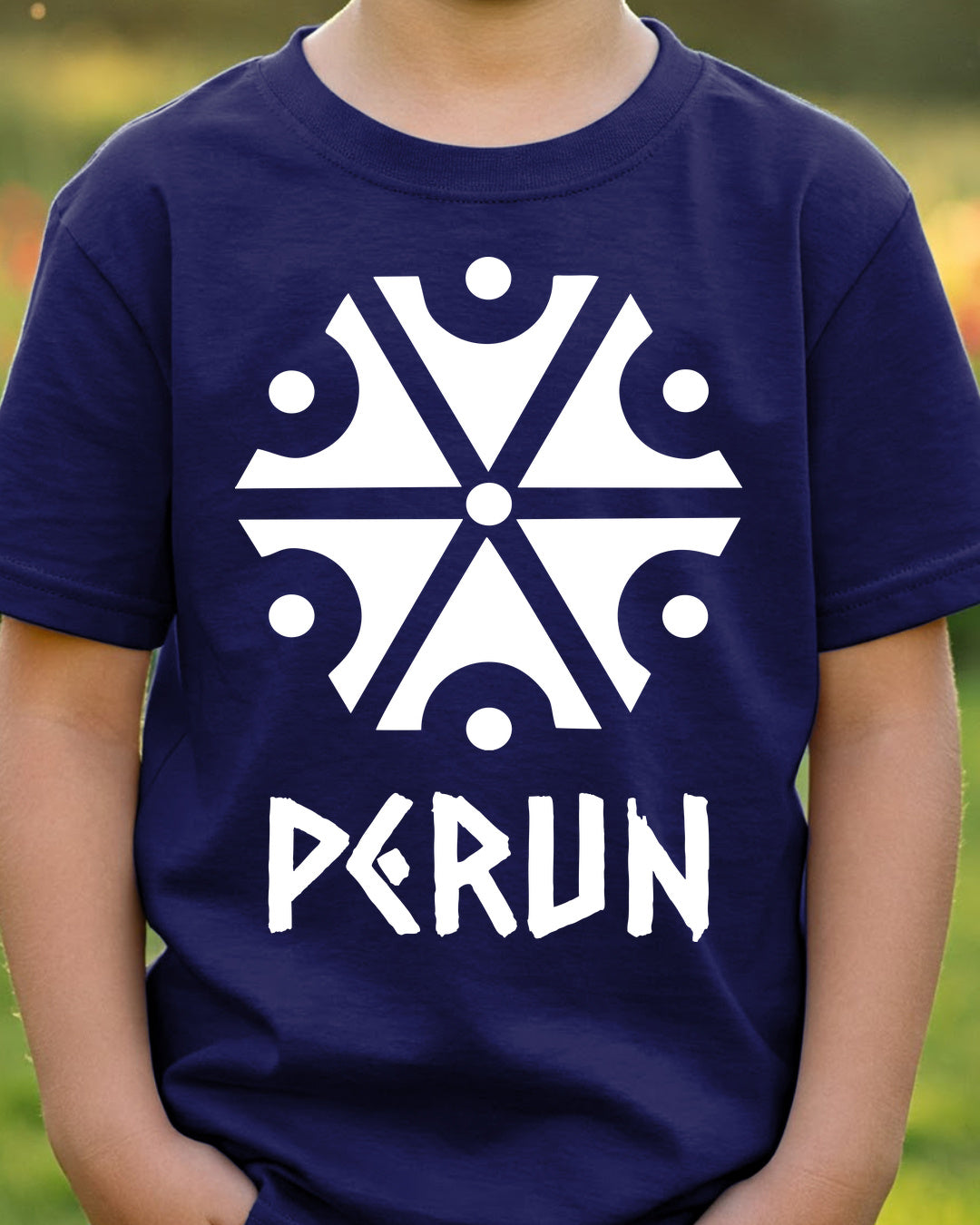 Perun Symbol — Granatowy