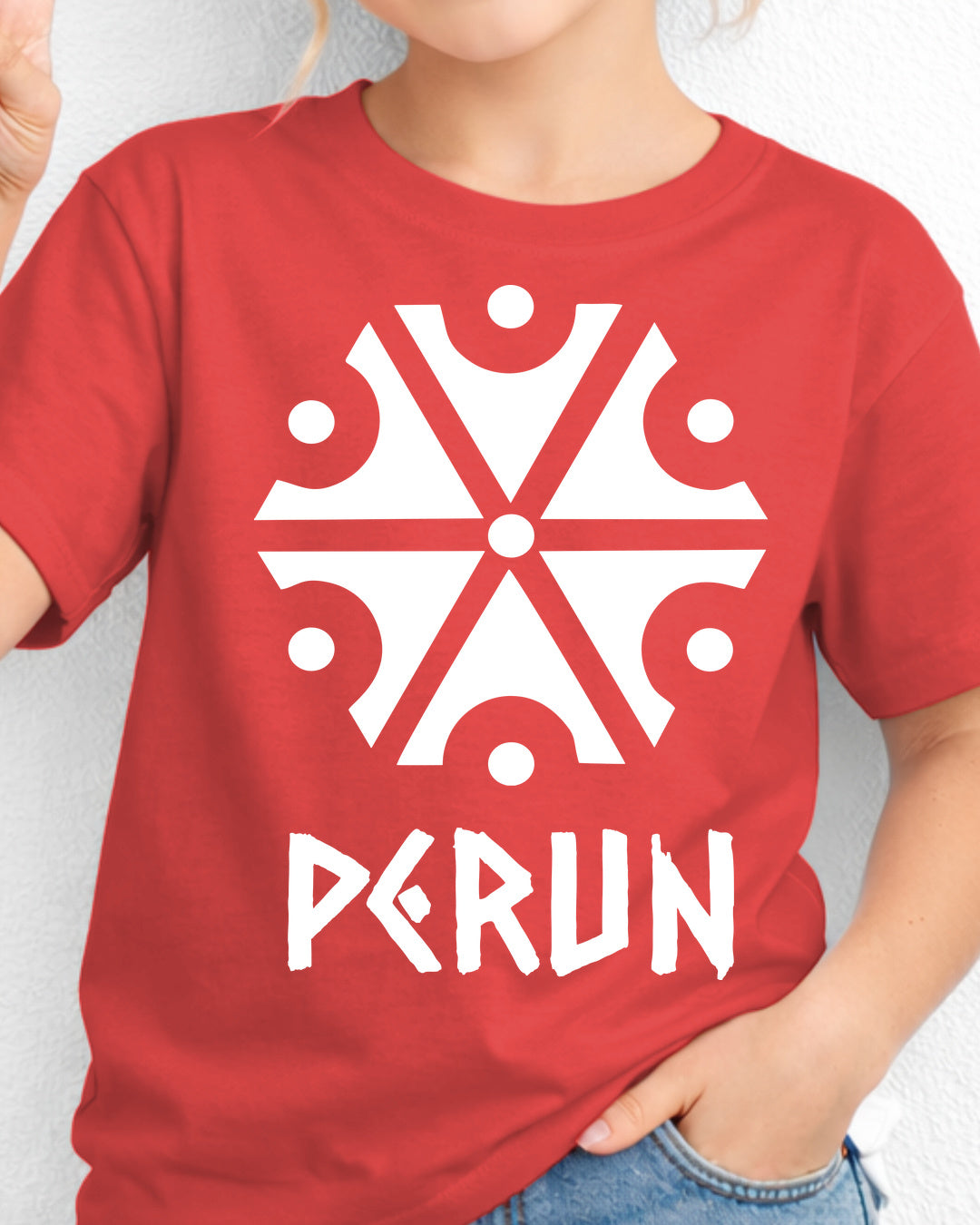 Perun Symbol — Czerwony
