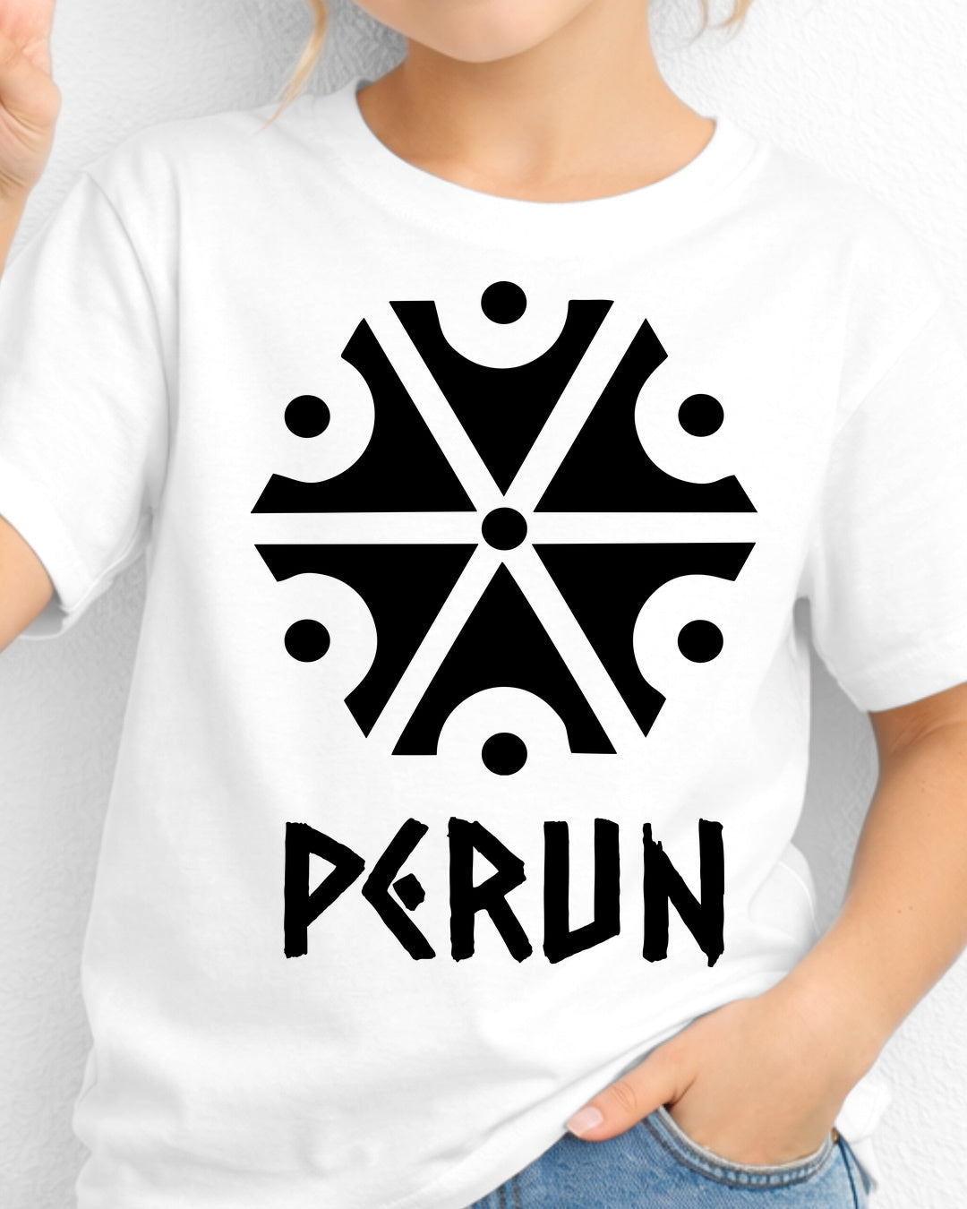 Perun Symbol — Biały