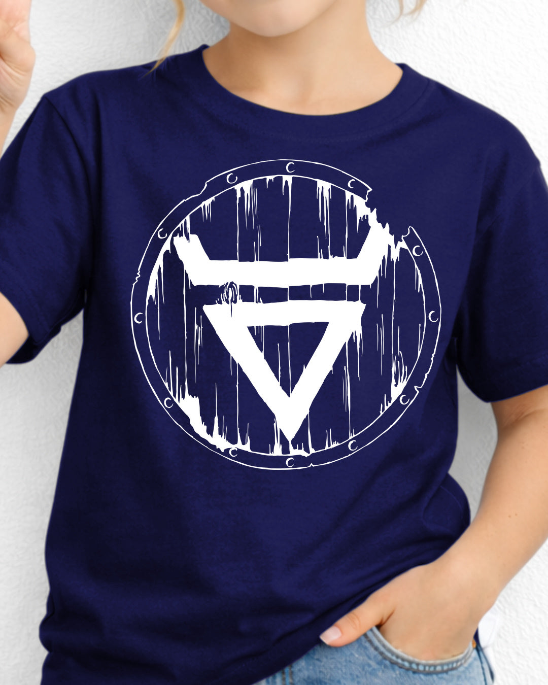 Symbol Welesa Tarcza — Granatowy