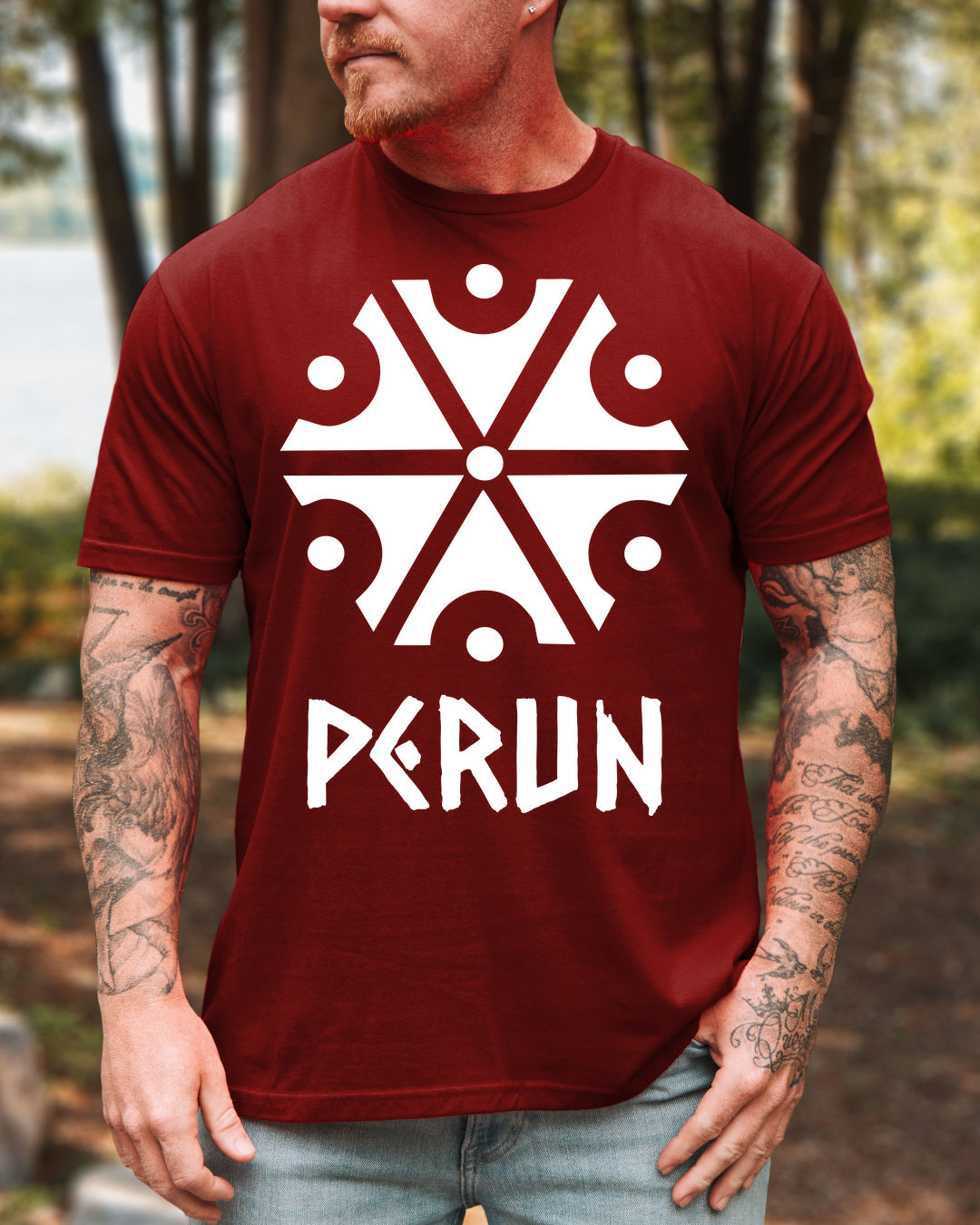 Perun Symbol — Bordowy (Premium)