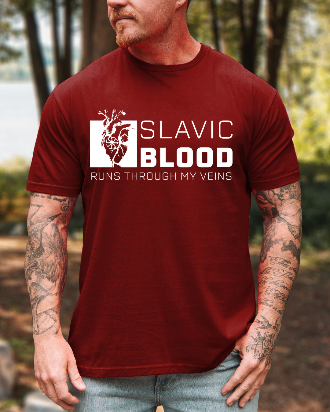 Slavic Blood Runs Through My Veins — Bordowy (Premium)