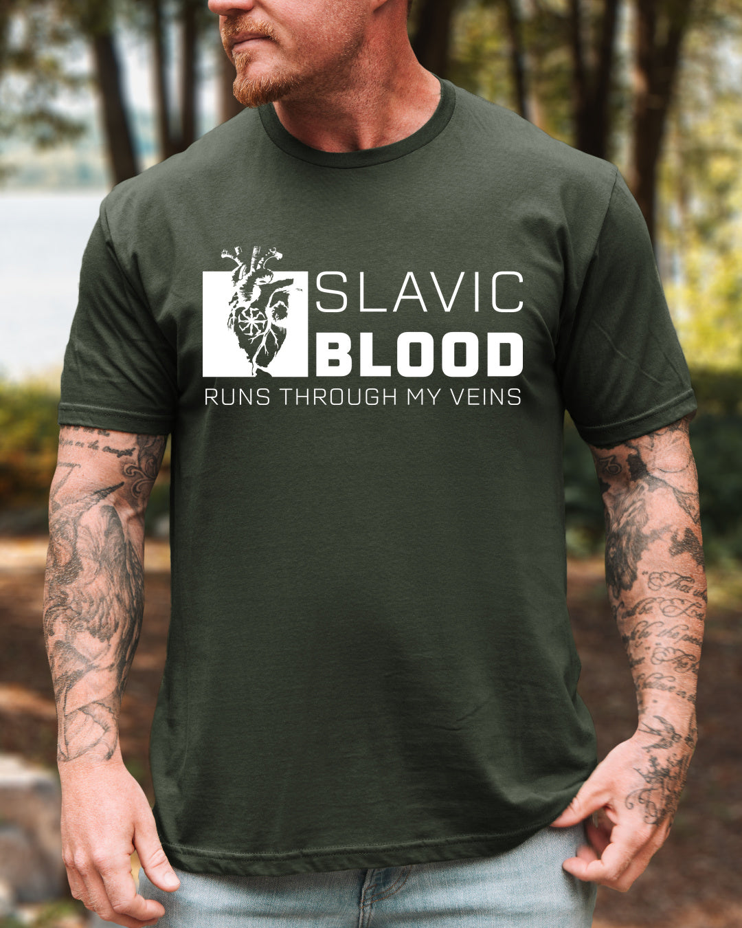 Slavic Blood Runs Through My Veins — Khaki (Premium)