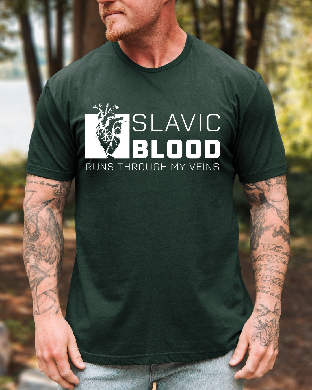 Slavic Blood Runs Through My Veins — Zielony leśny (Standard)