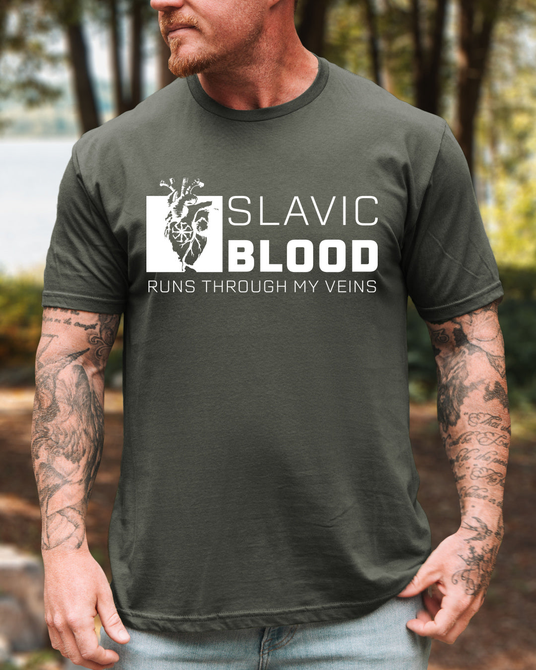Slavic Blood Runs Through My Veins — Khaki (Standard)