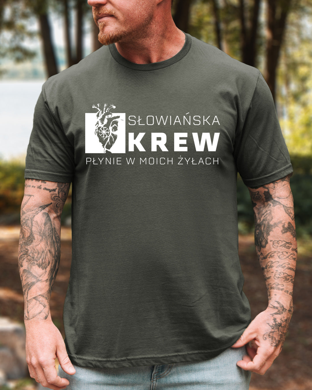 Słowiańska Krew Płynie w Moich Żyłach — Khaki (Standard)